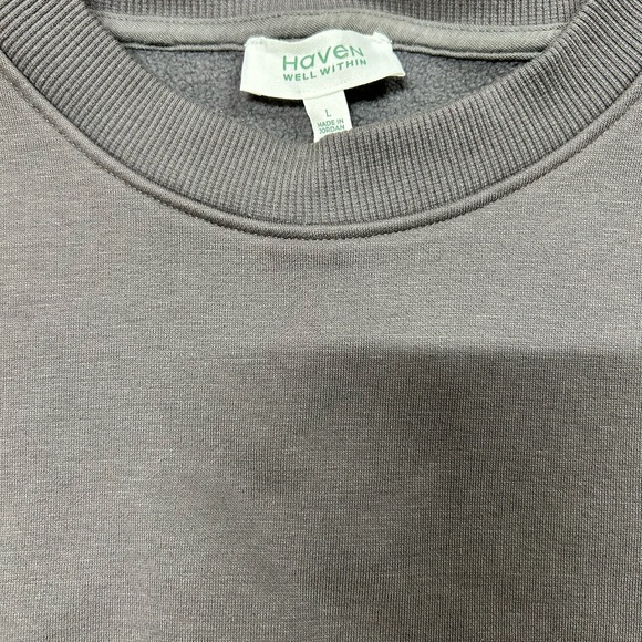 Haven Well Within Purple Grey Lounge Set Size L Joggers and Crewneck - Picture 3 of 5